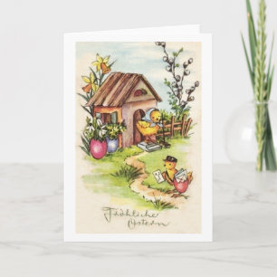 Vintage German Easter Card Feiertagskarte