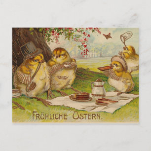 Vintage German Easter PostCard Feiertagspostkarte