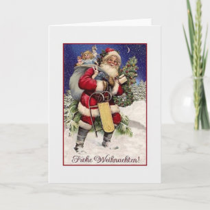 Vintage German Frohe Weihnachten Christmas Card