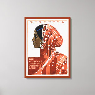 Vintage German Requetta Chocolate Ad Leinwanddruck