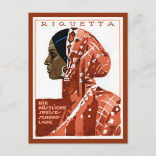 Vintage German Requetta Chocolate Ad Postkarte