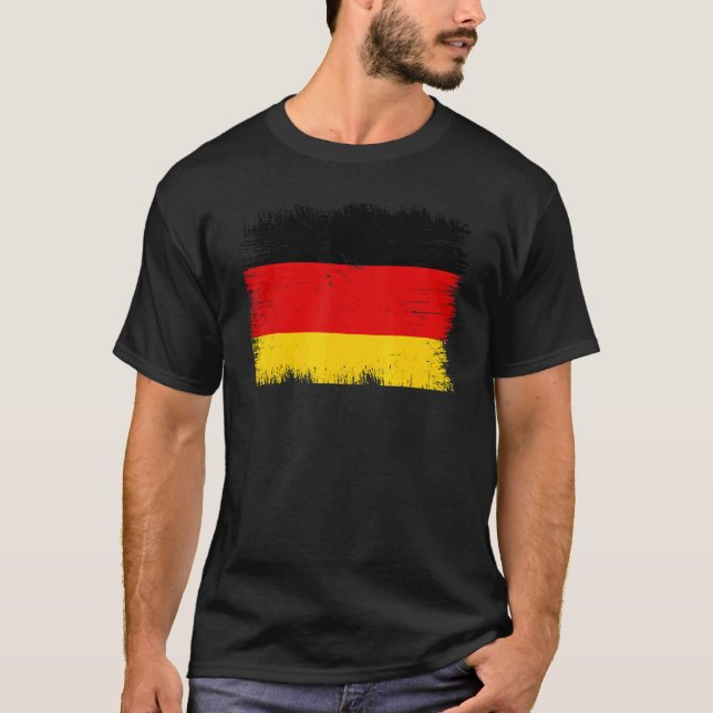 Vintage Germany Flag German Independence Day T-Shirt (Vorderseite)