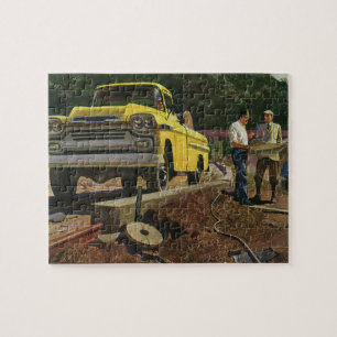 Vintage Geschäft Architekt Bauunternehmer Puzzle