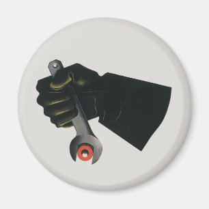 Vintage Geschäft, Fabrik Maschinenbauer Magnet