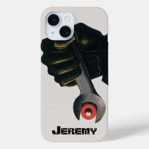 Vintage Geschäft, Fabrikmaschinenbauer iPhone 15 Hülle
