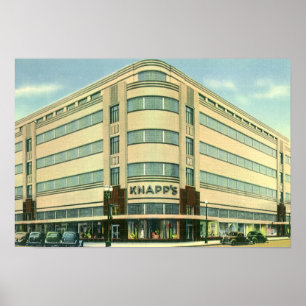 Vintage Geschäft, Kaufhaus Knapp Poster