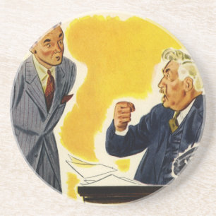 Vintage-Geschäft, verrückter CEO-Geschäftsführer C Untersetzer