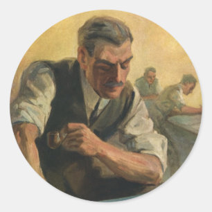 Vintage Geschäftsarchitektur und Baupläne Runder Aufkleber