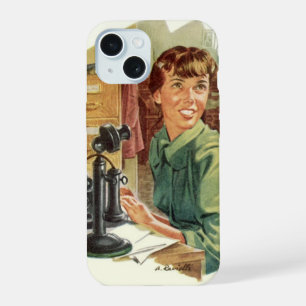 Vintage Geschäftsbüro, CEO-Chef und Sekretärin iPhone 15 Hülle