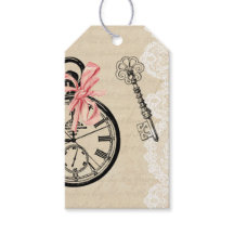 Vintage-Geschenkanhänger mit Spitze - personalisie