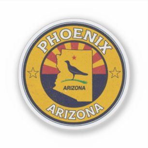 Vintage-Geschenke aus Chandler City, Arizona Aufkleber