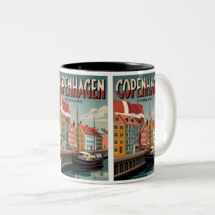 Vintage Geschenke aus Kopenhagen Zweifarbige Tasse