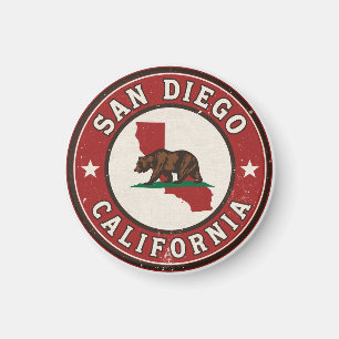Vintage-Geschenke aus San Diego, Kalifornien Magnet