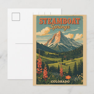 Vintage-Geschenke aus Steamboat Springs Colorado B Feiertagspostkarte