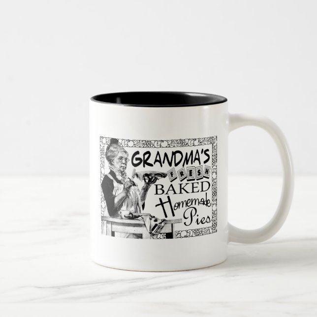 Vintage Geschenke von Oma Zweifarbige Tasse (Rechts)