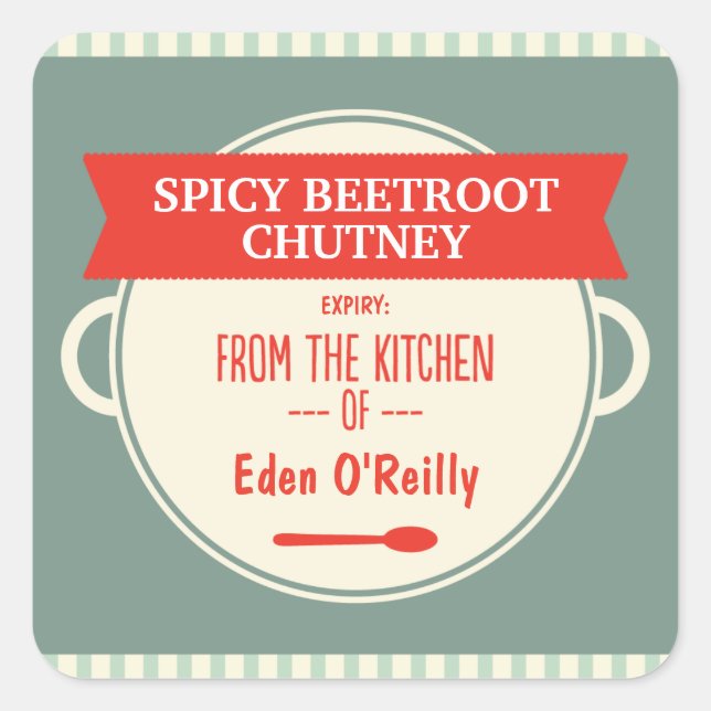 Vintage Geschenketiketten - Weihnachten Quadratischer Aufkleber (Vorderseite)