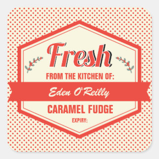 Vintage Geschenketiketten - Weihnachten Quadratischer Aufkleber