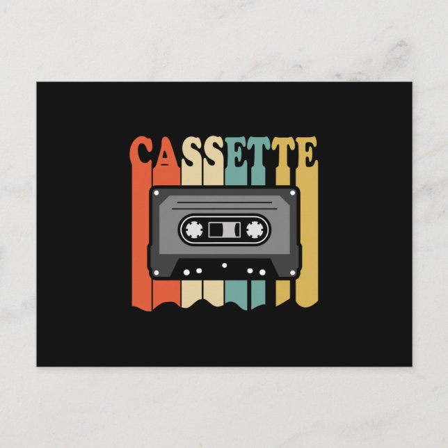 Vintage Geschenkidee 1969 Retro Cassette Geburtsta Postkarte (Vorderseite)