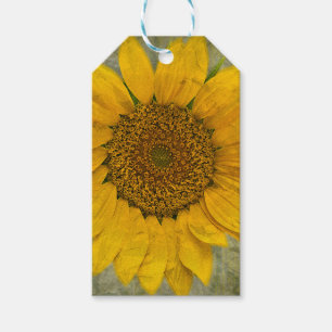 Vintage Geschenkmarken für Sonnenblumen Geschenkanhänger
