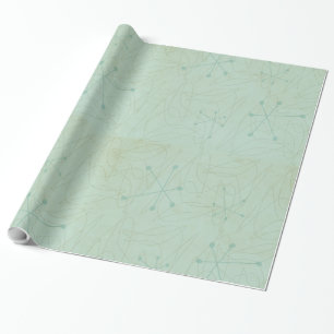Vintage-Geschenkpapier aus der Atomzeit der 1950er Geschenkpapier