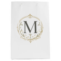 Vintage-Geschenktasche mit Monogramm 