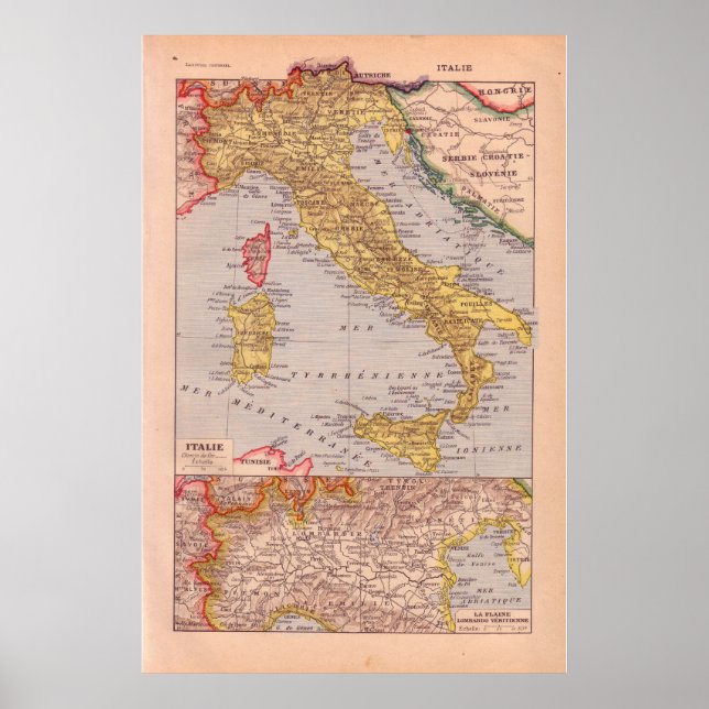 Vintage Geschichte 1920 Italien Poster (Vorne)