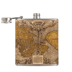 Vintage Geschichte der alten Welt Flachmann