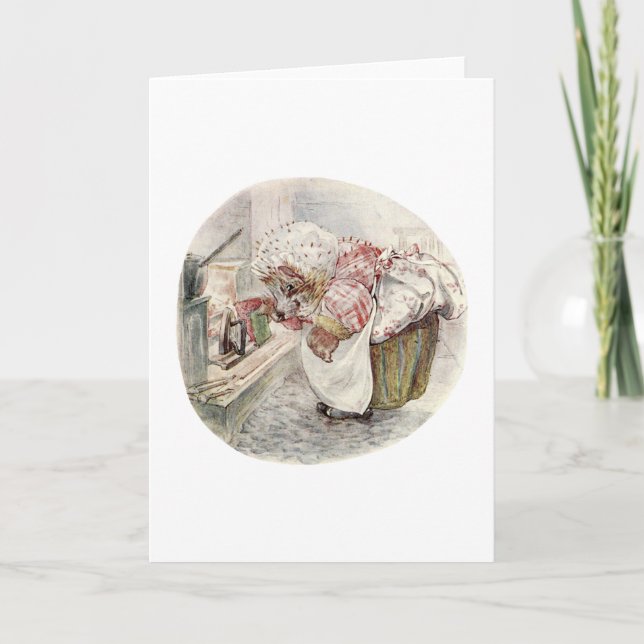 Vintage Geschichte von Frau Tiggy Winkle Domestic  Karte (Vorderseite)