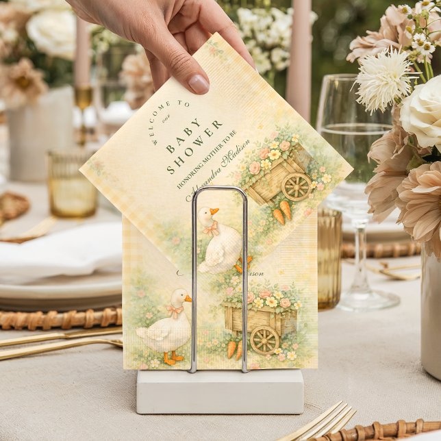 Vintage-Geschichtenbuch Alberne Gans Baby Shower Serviette (Von Creator hochgeladen)