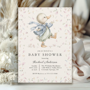 Vintage-Geschichtenbuch-Enten-Baby-Shower-Einladun Einladung