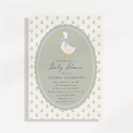 Vintage-Geschichtenbuch-Gans-Baby-Shower-Einladung Einladung