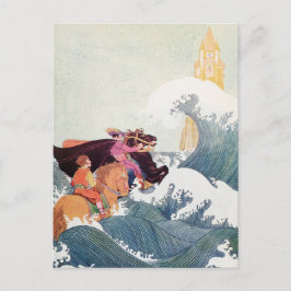 Vintage Geschichtenbuch-Illustration: Ein großes S Postkarte