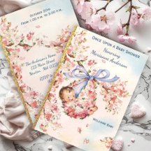 Vintage-Geschichtenbuchcover Kirschblüten-Baby-Par