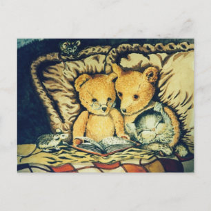 Vintage-Geschichtenzeit für Kinder Postkarte
