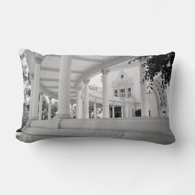 Vintage geschwungene Kolonnade Lendenkissen (Vorderseite)