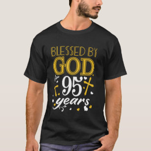 Vintage Gesegnet von Gott für 95 Jahre Frohen 95. T-Shirt