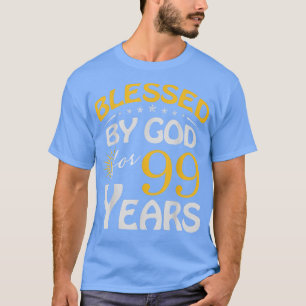 Vintage Gesegnet von Gott für 99 Jahre alt Glückli T-Shirt