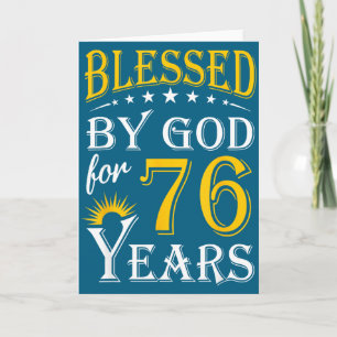 Vintage Gesegneter Gott Für 76 Design Karte