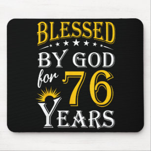 Vintage Gesegneter Gott Für 76 Grafik Kunst Mousepad