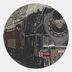 Vintage Gestaltung des Zuges Runder Aufkleber