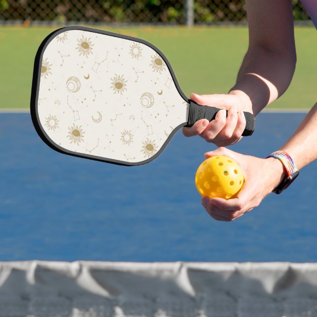 Vintage Gestaltungsmuster Pickleball Schläger (InSitu)