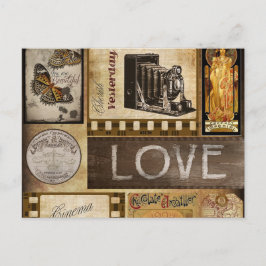 Vintage Gestern-Liebe-Frauen-Kino-Schokolade Postkarte