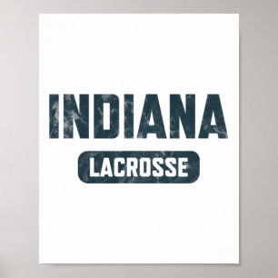 Vintage gestörte Indiana Lacrosse Poster