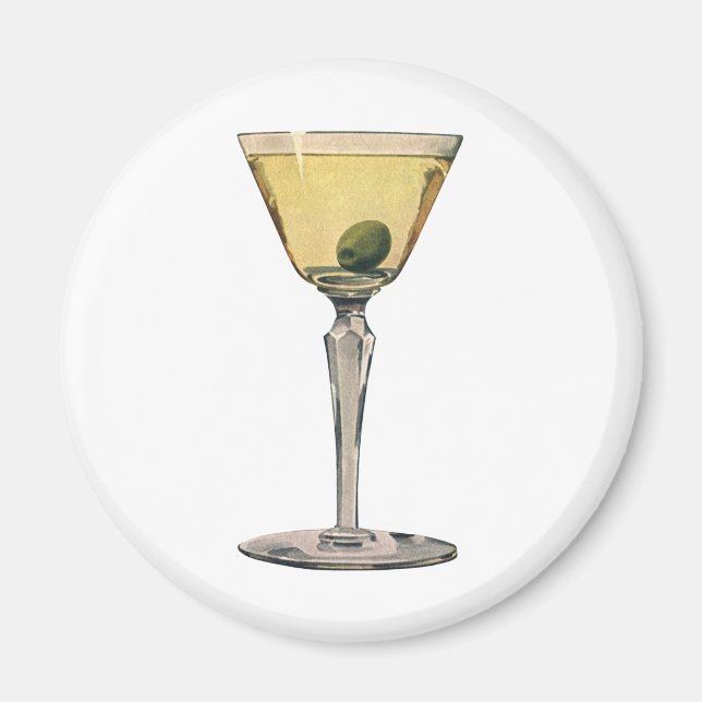 Vintage Getränke Getränke, Martini-Cocktail Magnet (Vorne)