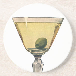 Vintage Getränke Getränke, Martini-Cocktail Untersetzer