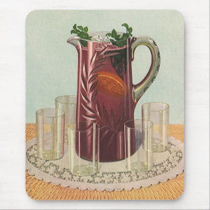 Vintage-Getränke und -Getränke, Krug Sangria Mousepad