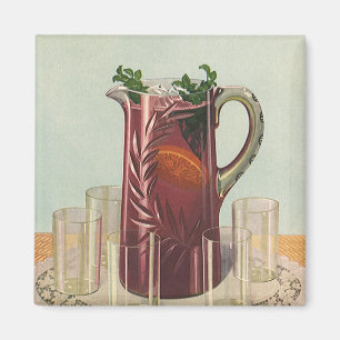 Vintage Getränke und Getränke, Pitcher aus Sangria Magnet