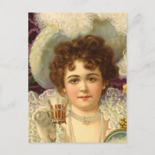 Vintage Getränkewerbung Postkarte