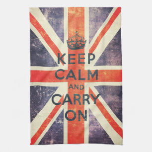 Vintage Gewerkschafts-Jackflagge behalten Ruhe und Handtuch