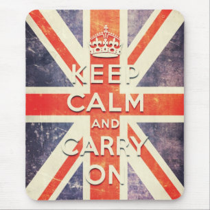 Vintage Gewerkschafts-Jackflagge behalten Ruhe und Mousepad